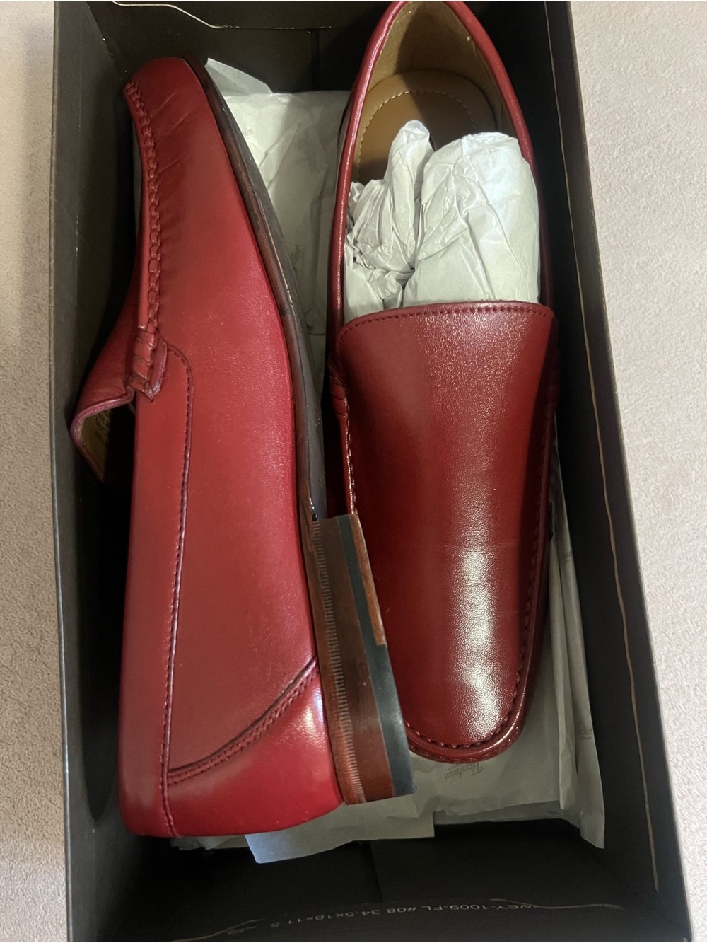 Florsheim Men's Red Leather Slip-On Loafers